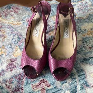 JIMMY CHOO Snake skin heels